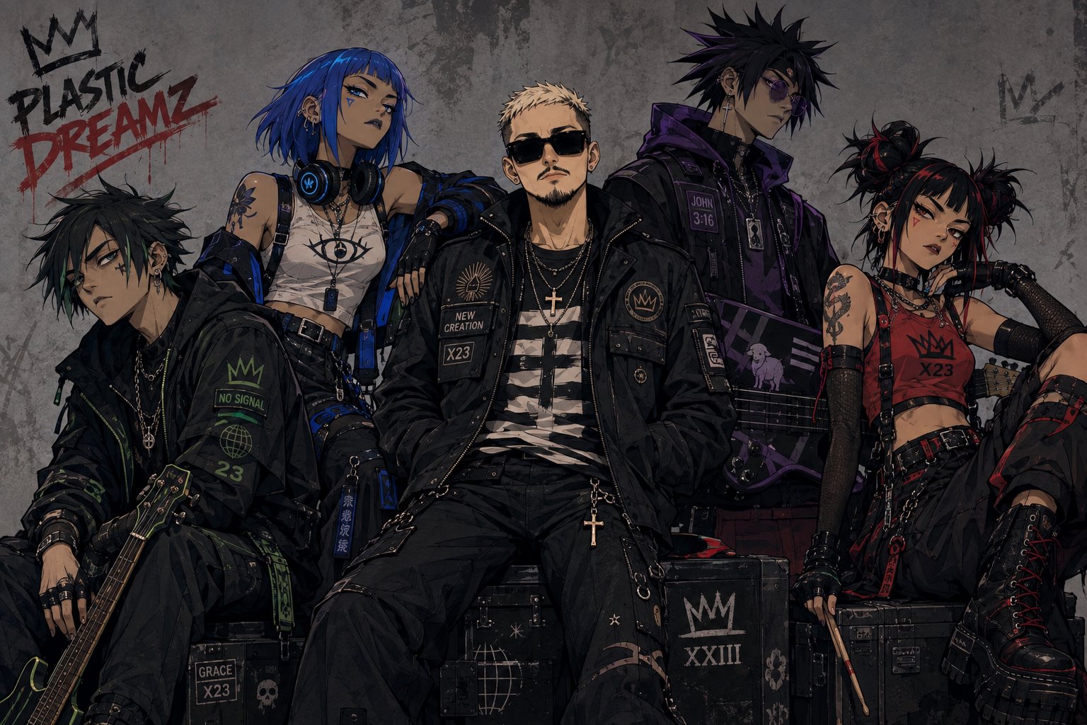 Plastic Dreamz: John, Grace, Cross, Rin and Ace